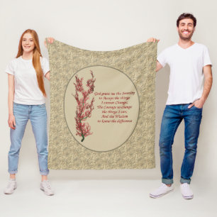 Inspirational Serenity Prayer Fleece Blanket