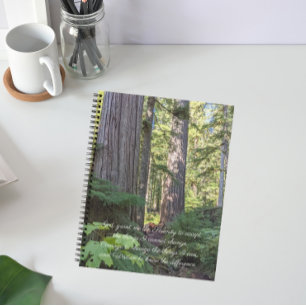 Inspirational Serenity Prayer Green Forest Notebook
