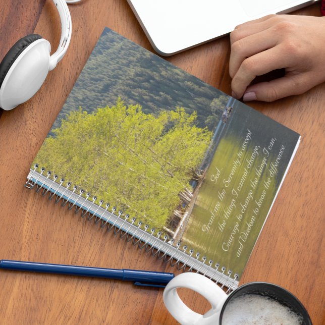 Inspirational Serenity Prayer Lake Reflection Notebook (In Situ)