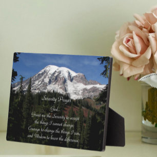 Inspirational Serenity Prayer Mount Rainier Plaque