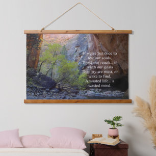 Inspirational Setting Goals Hanging Tapestry