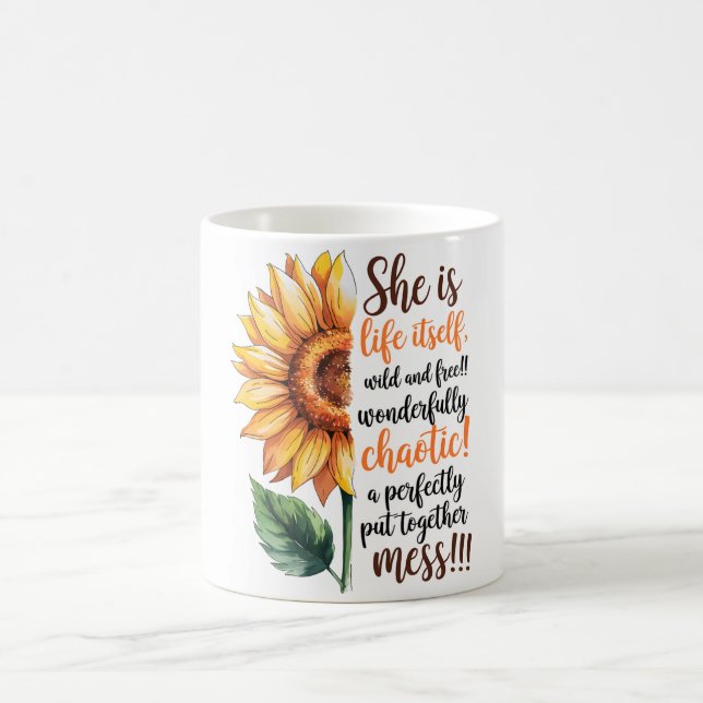  Inspirational She Is Sunflower Coffee Mug (Center)