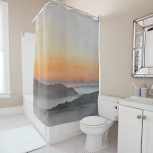 Inspirational Shower Curtain Ice Storm Sunrise