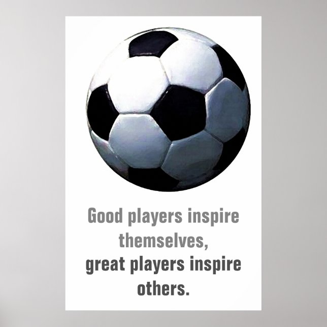 Inspirational Soccer Football Unique Artwork Poster (Front)