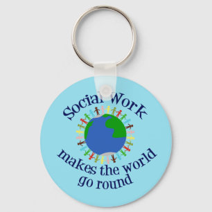 Inspirational Social Work Quote Key Ring