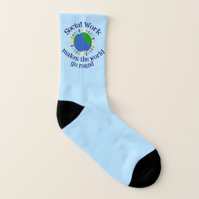 Inspirational Social Work Quote Socks (Left Inside)