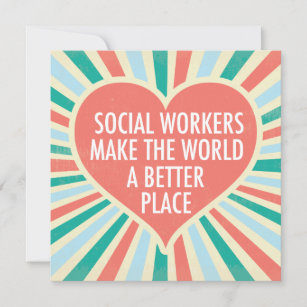Inspirational Social Worker Heart Quote Card