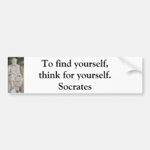 Inspirational Socrates Quote Bumper Sticker
