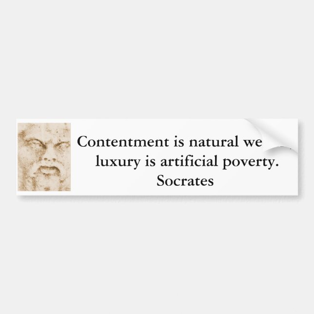 Inspirational Socrates Quote Bumper Sticker (Front)