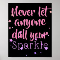 Inspirational Sparkle Quote Purple Pink Stars