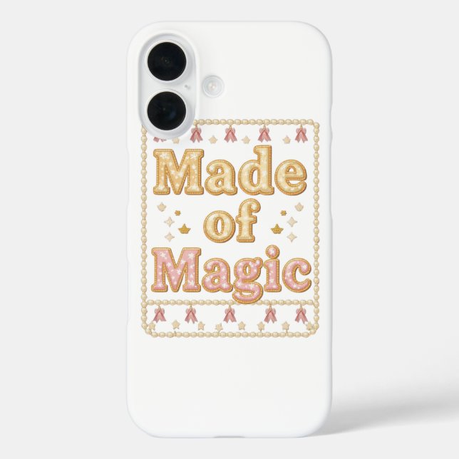Inspirational Sparkly "Made of Magic" Case-Mate iPhone Case (Back)
