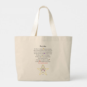 Inspirational spiritual star angel jumbo tote bag