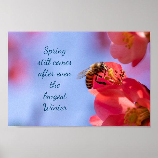Inspirational Spring Message Poster (Front)