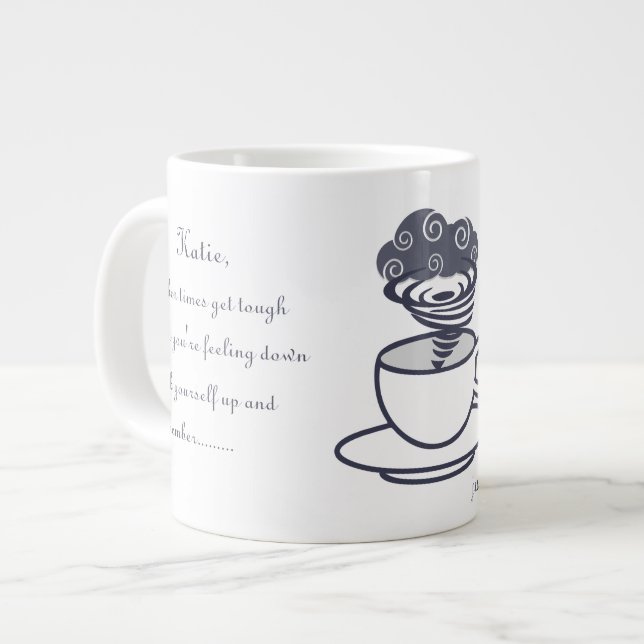 Inspirational storm in a teacup mug (Front Left)