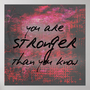 Inspirational Strength Quote Poster