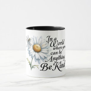 Inspirational Sunflower Be Kind Mug
