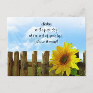 Inspirational Sunflower Postcard