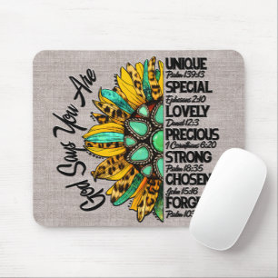 Inspirational Sunflower Scripture/Sublimation Mouse Mat
