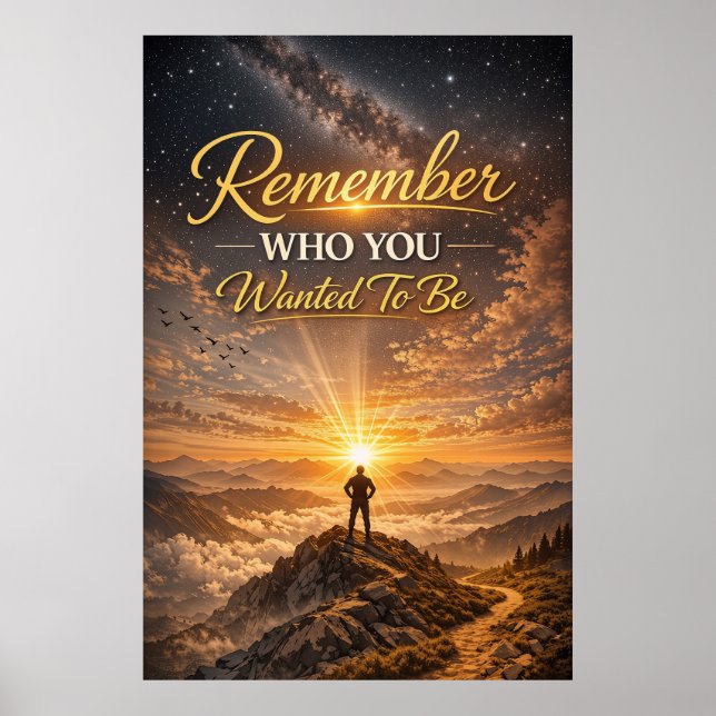 Inspirational Sunrise Mountain Poster (Front)