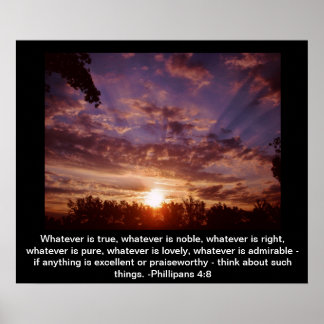 Inspirational sunrise poster