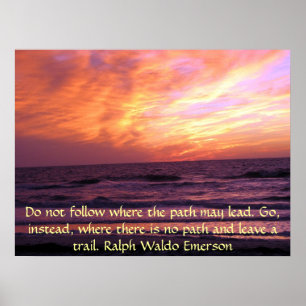 Inspirational Sunset Emerson Poster