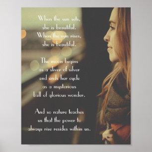 Inspirational Sunset Poem Photo Poster