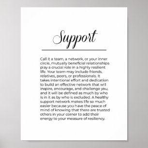 Inspirational SUPPORT Minimalist Print