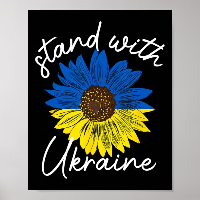 Inspirational Support Stand With Ukraine Strength  Poster (Front)