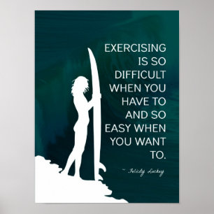 Inspirational Surfer Girl Poster