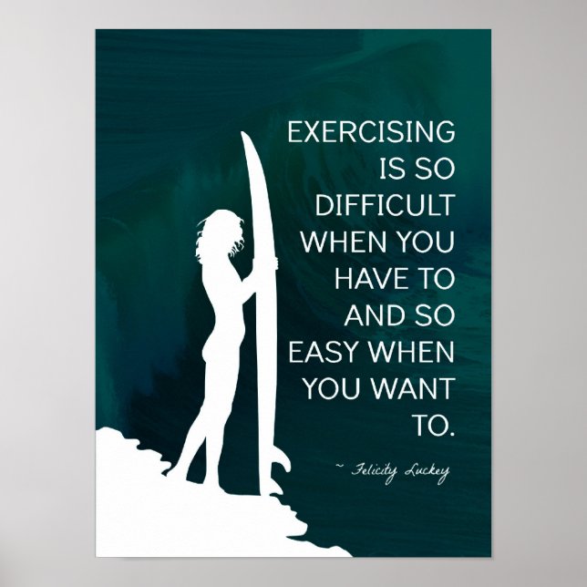 Inspirational Surfer Girl Poster (Front)