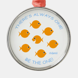 Inspirational Teacher Quote Cute Goldfish Cartoon Metal Tree Decoration