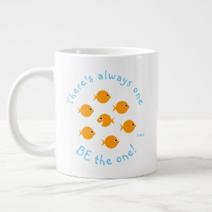 Inspirational Teacher Quote Cute Goldfish Large Coffee Mug
