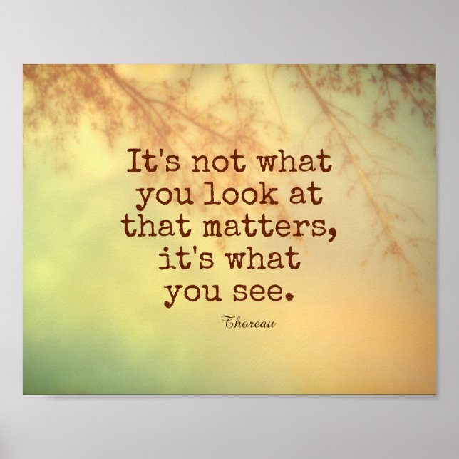 inspirational Thoreau quote nature art Poster (Front)