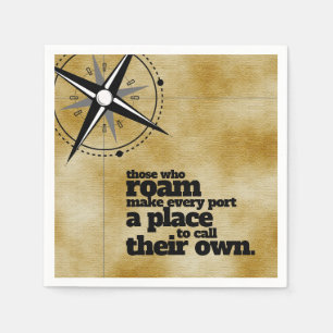 Inspirational Those Who Roam ... Napkin