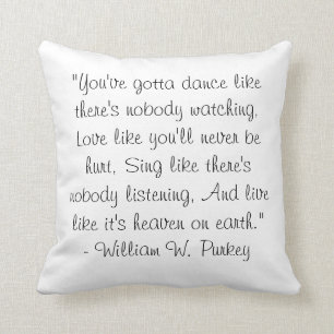 Inspirational throw pillow