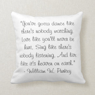 Inspirational throw pillow
