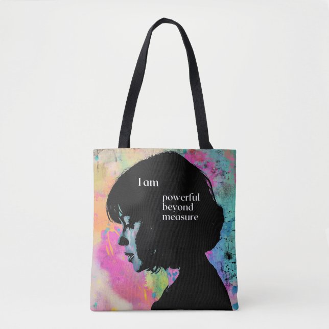 Inspirational Tote Bag - I am going places.  (Front)