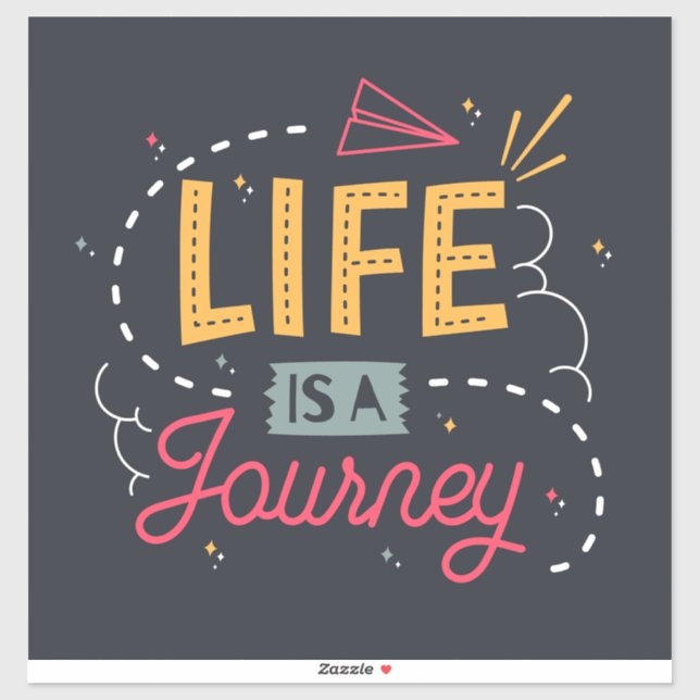 Inspirational Travel Quote Sticker. (Sheet)