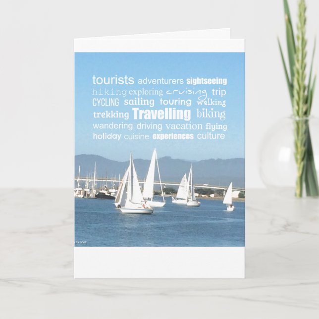 Inspirational Travelling Words Card (Front)