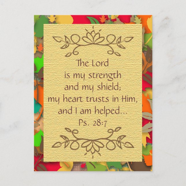 Inspirational-Trusting in the Lord-Postcard Postcard (Front)