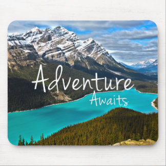 Inspirational Typography Adventure Awaits Mouse Mat