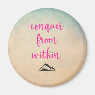 Inspirational Typography Quote on Determination Magnet