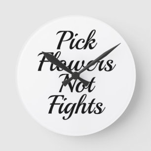 Inspirational Typography Quote Round Clock