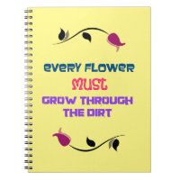 Inspirational Typography Quote with Flower Drawing