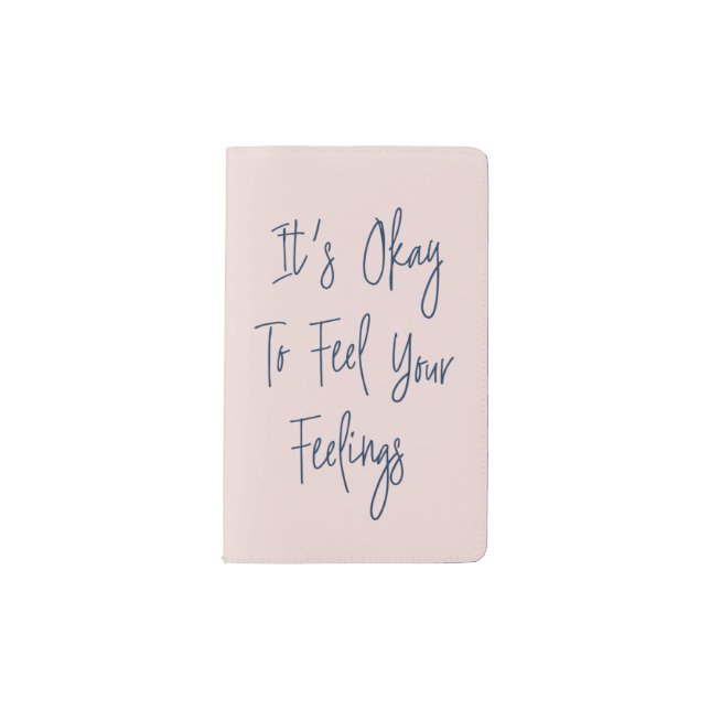 Inspirational Uplifting Positivity Quote in Blush Pocket Moleskine Notebook (Front)