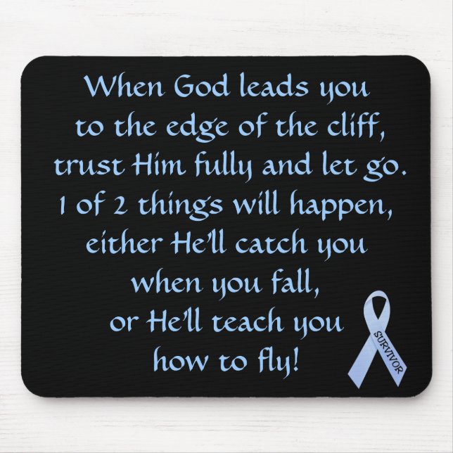 Inspirational Verse For Cancer Survivor Mousepad (Front)