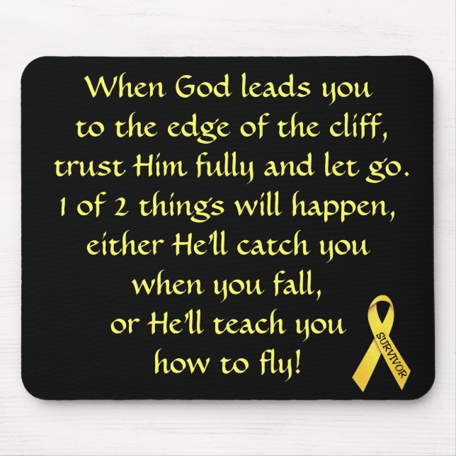 Inspirational Verse For Cancer Survivor Mousepad (Front)