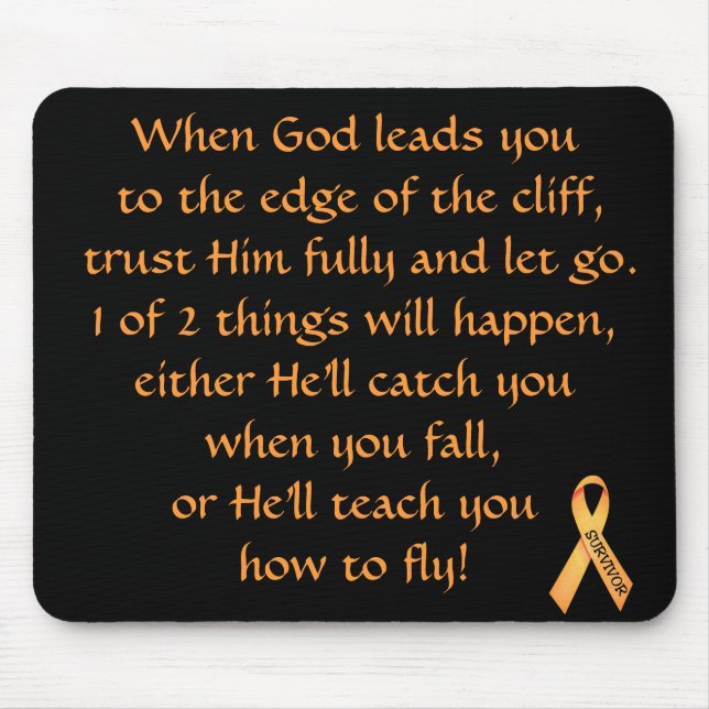 Inspirational Verse For Cancer Survivor Mousepad (Front)
