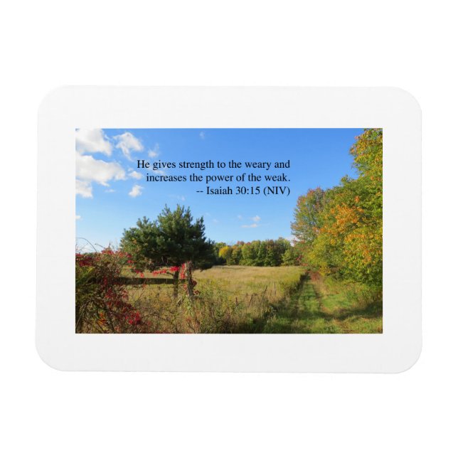 Inspirational Verse - Isaiah 30:15 Magnet (Horizontal)