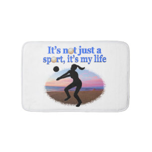 INSPIRATIONAL VOLLEYBALL IS MY LIFE DESIGN BATH MAT